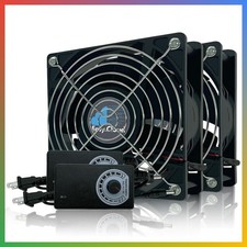 120mm Variable Speed Axial Muffin PC Fan with Controller, 2Pack picture
