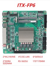 NAS ITX Motherboard R5-5625U 2xDDR4 64GB 4x2.5G I226-V 2xM.2 NVMe 6xSATA3 PCIe3 picture