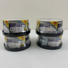 4 Packs New Memorex White 700mb 80 Min 48x Inkjet Printable CD-R 30 Pk picture