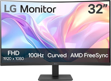 LG 32MR50C-B Curved Monitor 32-Inch FHD 100Hz AMD Freesync Onscreen Control Dyna picture