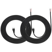 2Pcs 3m/9.84Ft USB C Pigtail Cable, 5V 5A Type C to 2 Pin Wires, Black picture