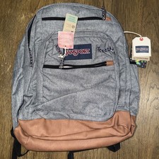 JanSport Cool Student Backpack Grey Letterman Poly US 100% Original Brand New picture