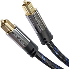 KabelDirekt – Optical Audio Cable – 6ft, Braided – 6 ft, Nylon Braiding picture