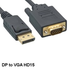 Kentek 3' DisplayPort DP 1.2 20Pin Male to VGA 15Pin Male Cable 1920x1200 60Hz picture