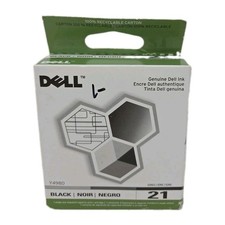 Genuine Dell Printer Ink Cartridge Black 21 Series Sealed Box Y498D -New picture
