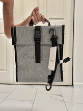 LOVEVOOK Gray Polyester Padded Shoulder Messenger Laptop Bag Solid Pattern picture