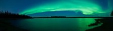 Landscape aurorae nature multiple display lake trees Custom Gaming Mat Desk picture