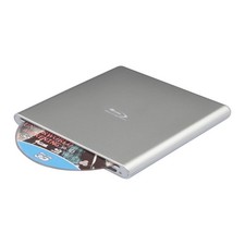 VIPQV External Blu Ray 6X BD Burner Slot-In Optical Drive, USB 3.0, Silver picture