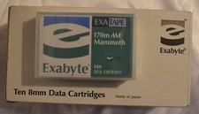 10 pack Exabyte Mammoth AME 8mm Data Cartridges 170m 20GB 40GB New Sealed 212629 picture