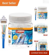 Superb 50-Piece RJ45 Cat6 Pass Through Connectors - Enhance Your Network Quality picture