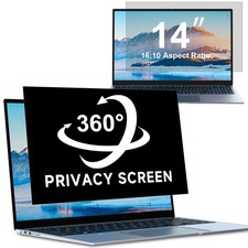 ZOEGAA 4-way 360°Laptop Privacy Screen For 14 Inch 16:10 Computer, ... Fast picture