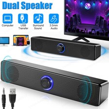Stereo Bass Sound Computer Speakers 3.5mm USB Wired Soundbar for Desktop Laptop picture