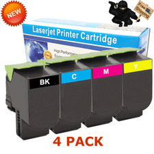 4 Pack CMYK Toner Set for Lexmark CS410dn CS310n CS310dn CS410n CS510de 70C1HK0 picture