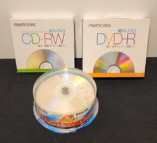 Sealed Memorex and Phillips CD-RW, DVD-R, DVD+R Lot of 3 picture
