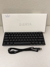 Black DK61se 60% Wired Mechanical Gaming Keyboard Brown Switch LED Backlit 61 picture