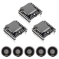 3PCS Mini MP3 Player Audio Module with 5PCS Metal Shell Round Internal Magnet... picture