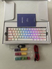 Anne Pro 2 White 60% Bluetooth RGB Dual mode Mechanical Keyboard Brown Switch picture