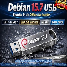 Debian 15.7 Bootable 64‑Bit USB Offline Live Installer – UEFI / LEGACY - METAL picture