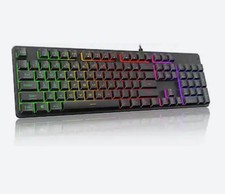 Redragon Netherbane K521-R Wired RGB Backlit Gaming Keyboard Full Size Open Box picture