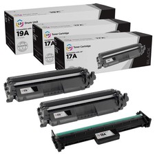 LD Replacement HP CF217A Toner & CF219A Drum Unit Set (2 Toners, 1 Drum) picture