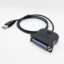 New USB to IEEE 1284 DB25 25-Pin Parallel Printer Female Adapter Cable Cord picture