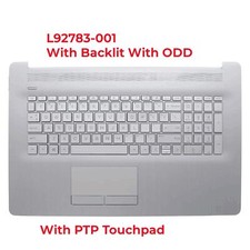 New For HP 17BY 17-BY 17-CA Palmrest Keyboard Backlit Touchpad Silver L92783-001 picture
