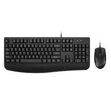 EDJO Wired Keyboard and Mouse Combo,Ergonomic with Palm Rest,Full Size Black picture