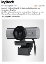 Logitech MX Brio Ultra HD 4K Webcam Collaboration and Streaming - Graphite picture