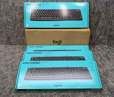 LOT OF 4 x Logitech K120 USB Wired Keyboard for PC 🔥Black New In Box🔥 picture