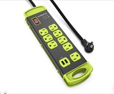 Monster Power Heavy Duty Power Strip Surge Protector, 8 AC, 2 USB-A, 15ft Black picture