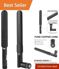 2Pcs Dual Band 8dBi WiFi Antenna 2.4GHz 5GHz 5.8GHz RP-SMA Male Bluetooth Ant... picture