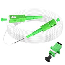 50m 164ft Armored Fiber Optic Cable SC/APC OS2 Simplex Singlemode 9/125m picture