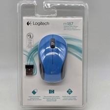 Logitech m187  Wireless Advanced Optical Blue 910-002728 Sealed picture