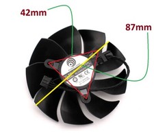 87MM PLA09215S12H DC12V 0.55A 4Pin graphics Fan For EVGA RTX 2060 XC GAMING picture