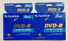 Lot Of 2 Fujifilm DVD-R 4-Pack 4.7GB For Data & Video Up To 8X Write Speed picture