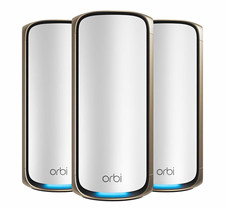 NETGEAR Orbi 970 Series 2026 WiFi 7 Mesh System, Quad  Band 3 Pack RBE973 Router picture