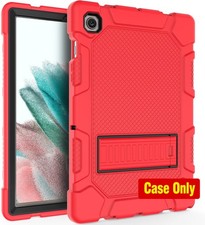 Kickstand Case for Galaxy Tab A8 10.5, Rugged Hybrid Shockproof Cover, Red/Black picture