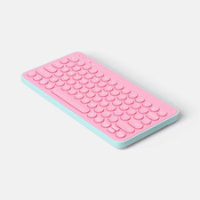 HeyDay Compact Wireless Keyboard Bluetooth & USB Wireless Receiver - PINK picture