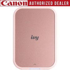 Canon IVY 2 Mini Compact Blush Pink Photo Sticker Printer with LED Light Bar picture