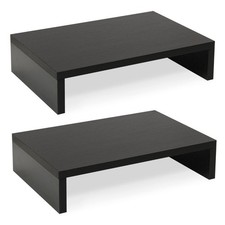 Wood Monitor Stand Riser-2 Pack, 2 Tier Adjustable Monitor Stand Dual Monitor... picture