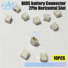 10PCS Laptop CMOS Battery Connector RTC BIOS Battery Slot Horizontal 2pin Slot picture