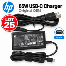 LOT25 OEM HP 65W Type-C AC Charger EliteBook X360 G2 G3 G4 L65505-002 L67440-001 picture