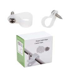 50 Pack 1/2 inch Rope Light Clips,Cable Wire Clips Clamp P-Style Mounting Cli... picture