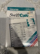 Timeworks Swiftcalc spreadsheet program for Commodore 64; Used picture