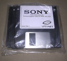 RARE Vintage 1996 Sony Sprynet CompuServe Set of 3 Floppy Disk SD-SNY NEW/SEALED picture