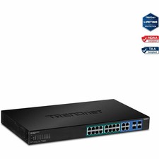 TRENDnet 20-Port Gigabit PoE+ Web Smart PoE+ Switch (tpe1620ws) picture