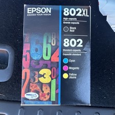 Epson New 802 XL/802 Durabrite Ultra Ink Cartridges Black C/M/Y - NIB Exp 07/25 picture