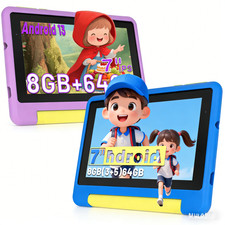 Urao Kids Tablet 7 inch Android 13 Tablets 32GB / 64GB Shockproof Blue ＆ Purple picture