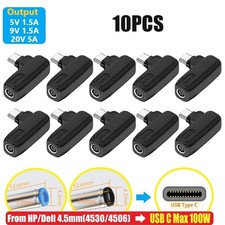 10PCS Laptop Charger Converter USB Type C PD Power Charging Adapter for HP 4506 picture