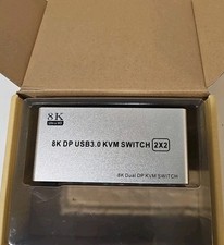 KVM SWITCH Audio-Video Processor 8K DP USB 3.0 2x2  2-Channel Ultra HD picture